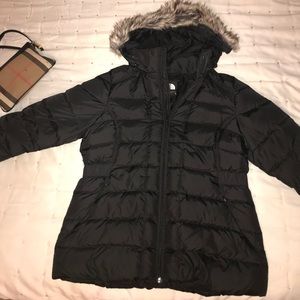 North Face puffer coat with detachable hood